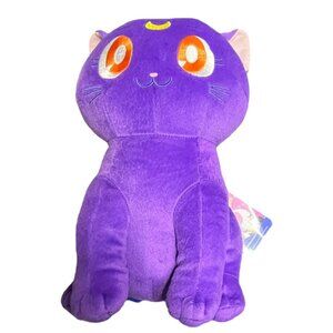 Sailor Moon Luna Plush Purple‎ Cat 14” Japanese Kawaii Round 1 Plus Stuffed